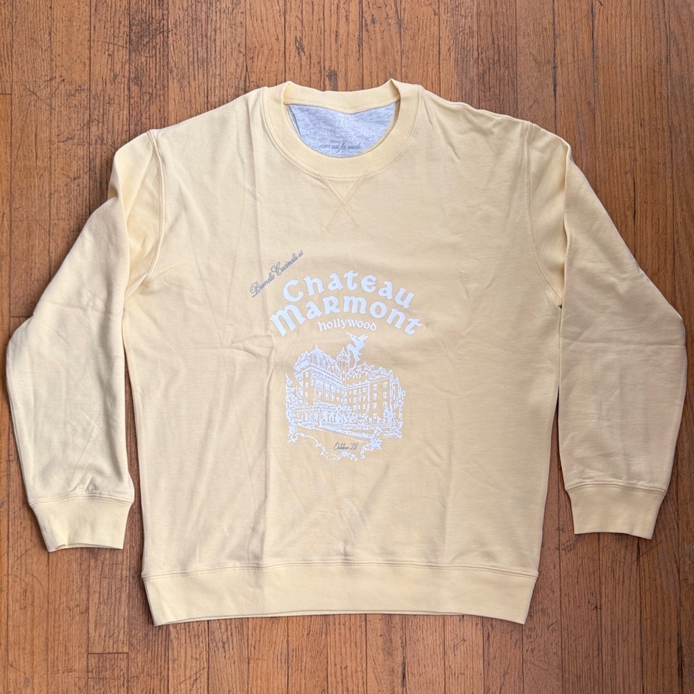 Brunello Cucinelli Chateau Marmont Yellow Crewneck Sweatshirt - Medium